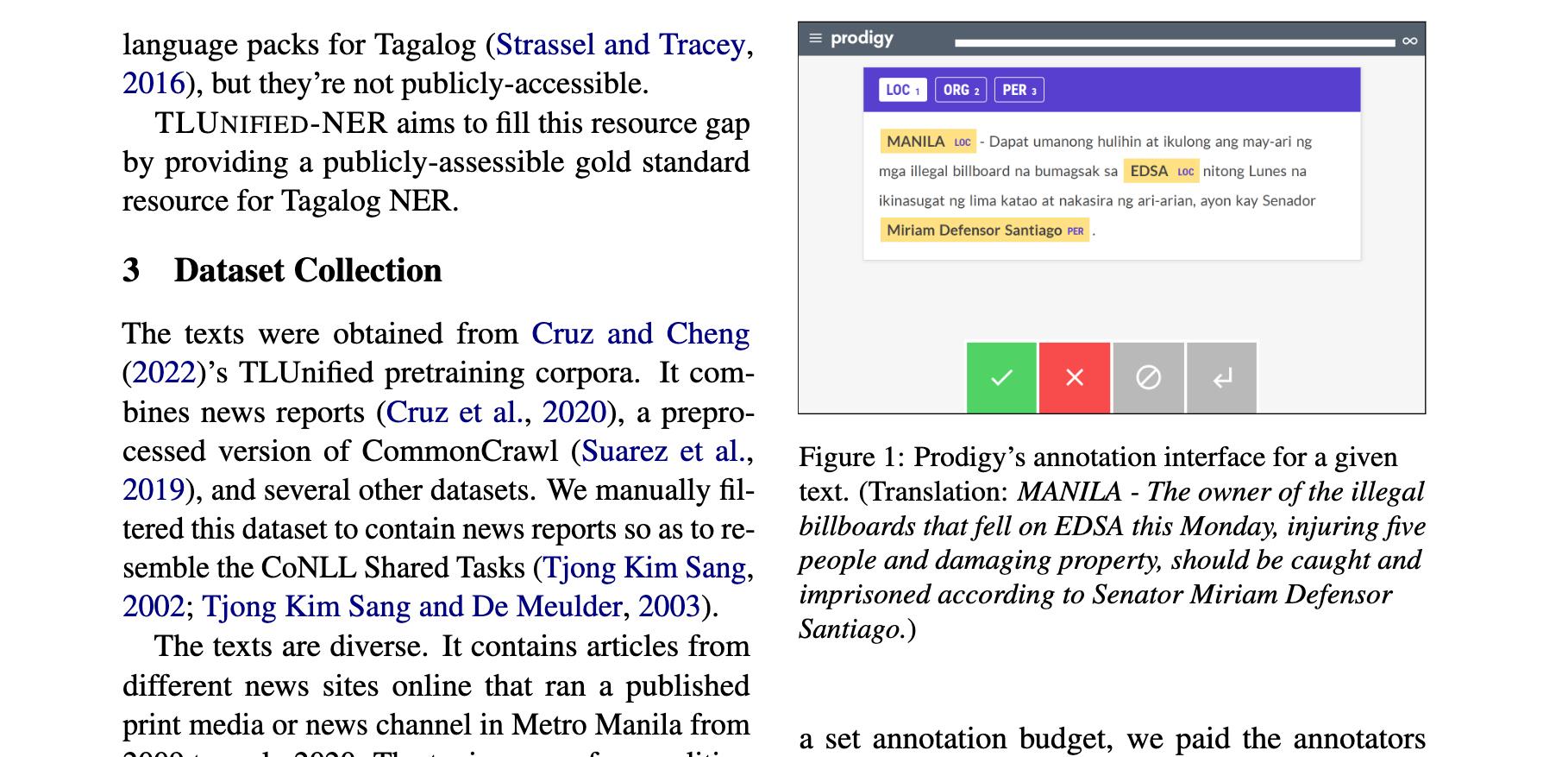 Developing a Named Entity Recognition Dataset for Tagalog