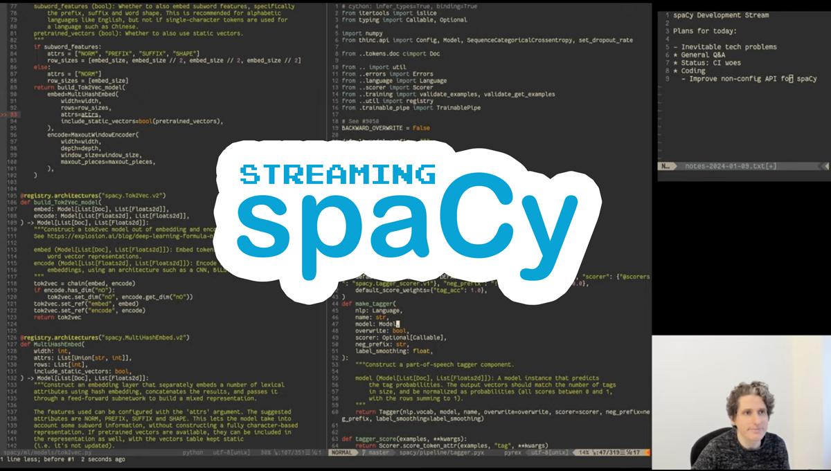 Streaming spaCy