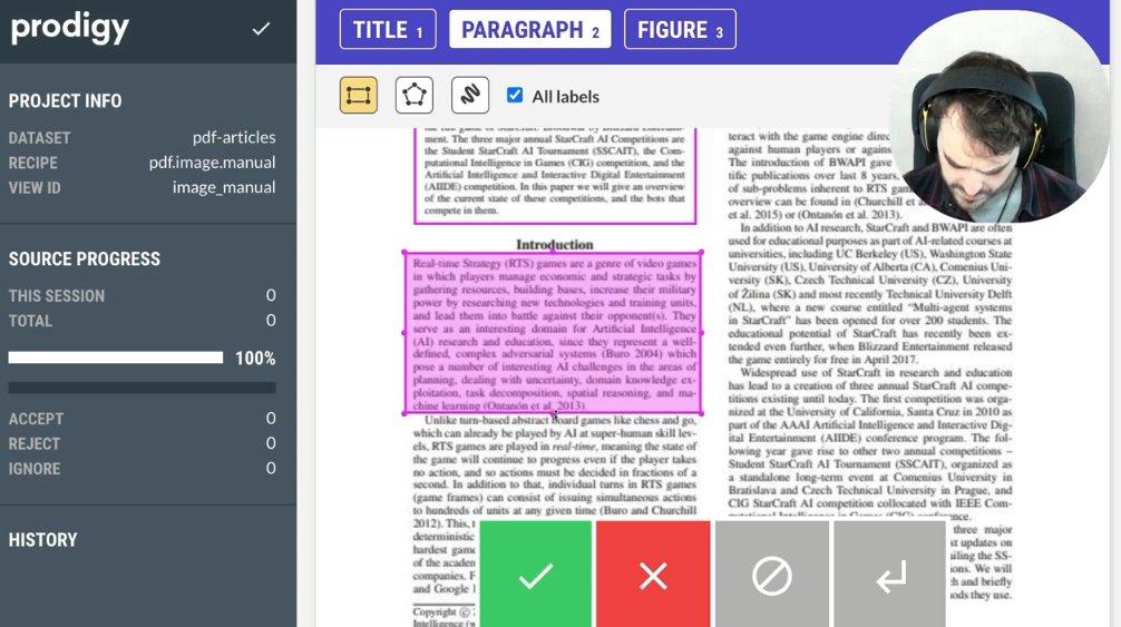 Prodigy-PDF for PDF annotation and OCR