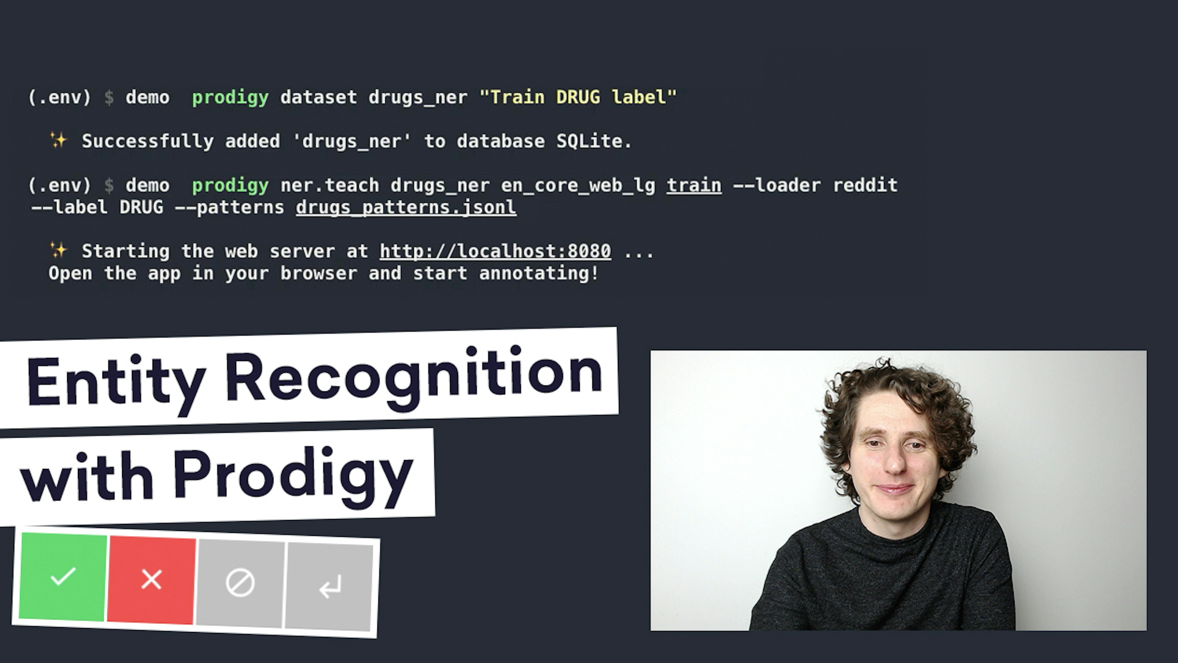 Training a new entity type with Prodigy – annotation powered by active learning